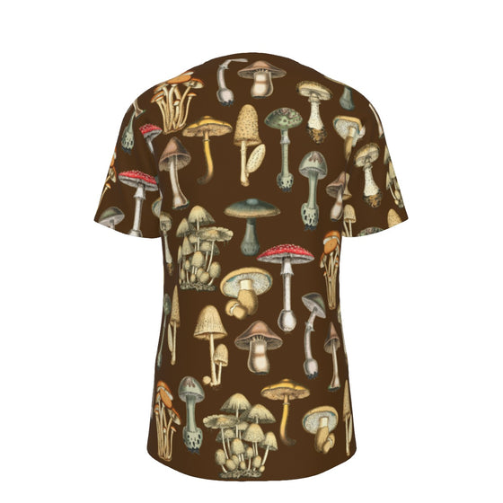 A Study of Mushrooms All-Over Print 100% Cotton T-Shirt
