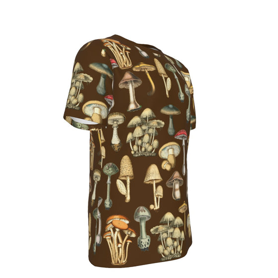 A Study of Mushrooms All-Over Print 100% Cotton T-Shirt