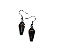  Black Coffin Earrings