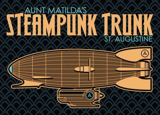 Aunt Matilda's Steampunk Trunk Postcards