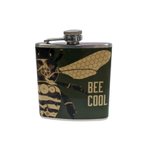  Stainless Steel 6oz Flask - Bee Cool