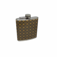  Stainless Steel 6oz Flask - Gold Deco Pattern