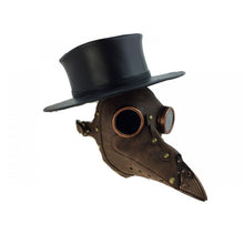 Brown Leather Plague Dr. Mask With Goggles