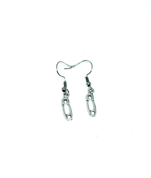 Safety pin dangle on sale earrings