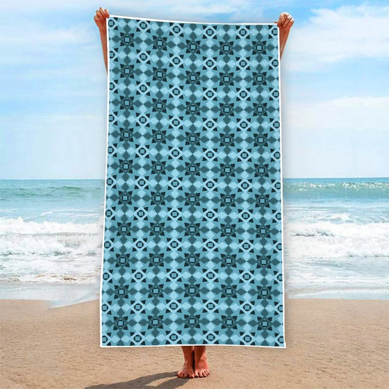 Castillo de san Marcos Star Pattern Beach Towel