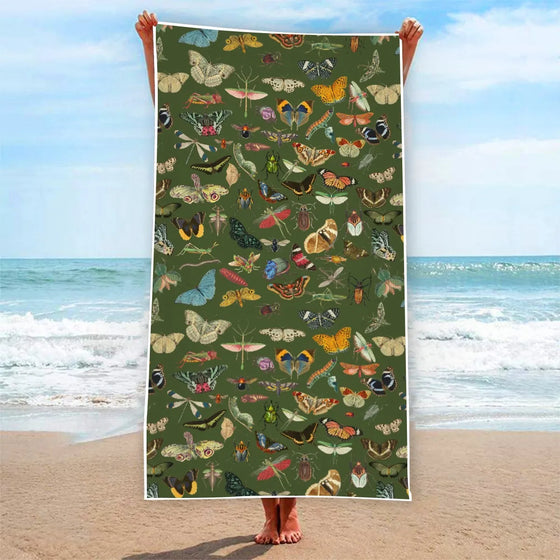 A Study of Insects Beach Towel