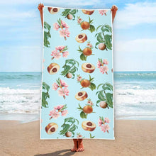  Peaches and Blossoms Beach Towel