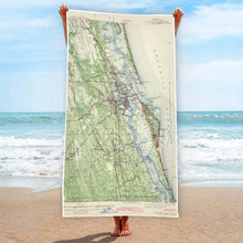 St Augustine FL Map 1943 Beach Towel