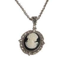  Black Cameo Necklace