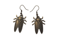  Brass Beetle Earrings