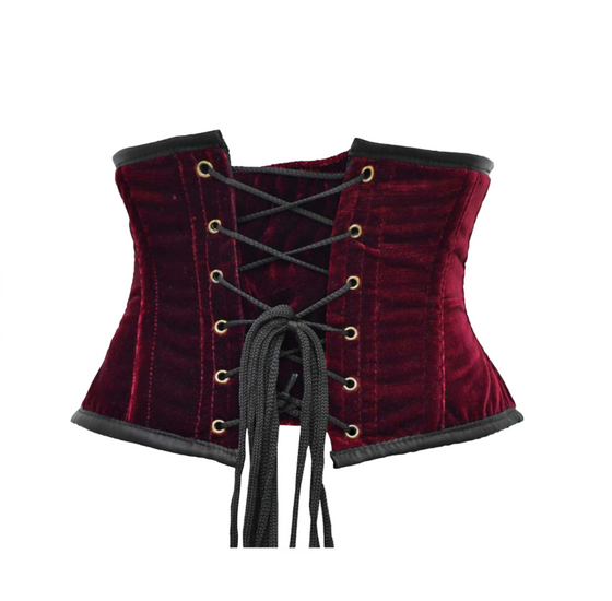 Maroon Velvet Waist Cincher