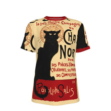  Chat Noir All Over Print 100% Cotton T-Shirt