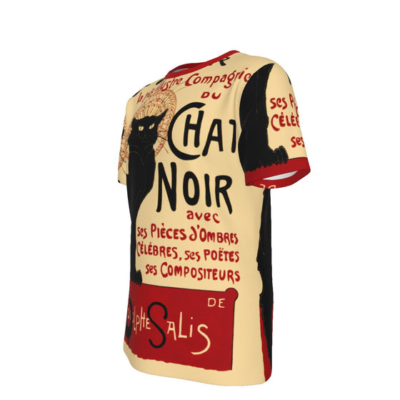 Chat Noir All Over Print 100% Cotton T-Shirt