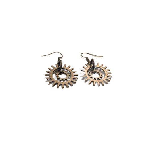 Concentric Gear Earrings