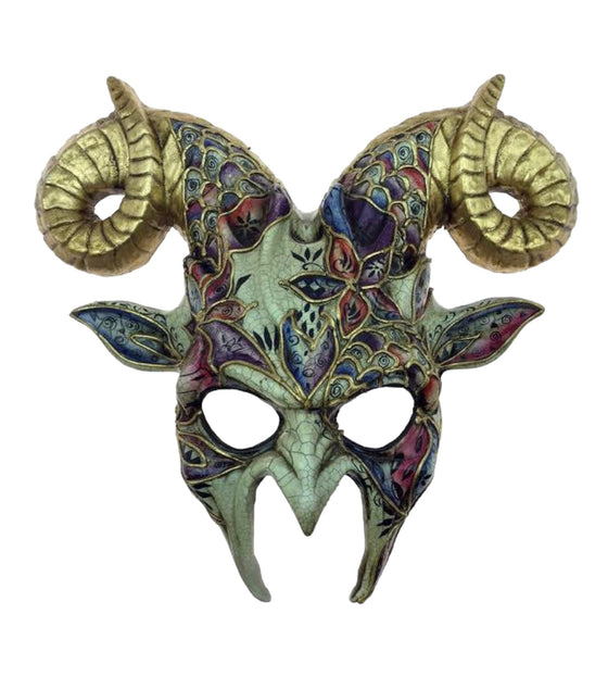 Floral Demon Goat Mask