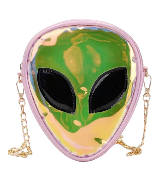 Alien Face Cross Body Handbag
