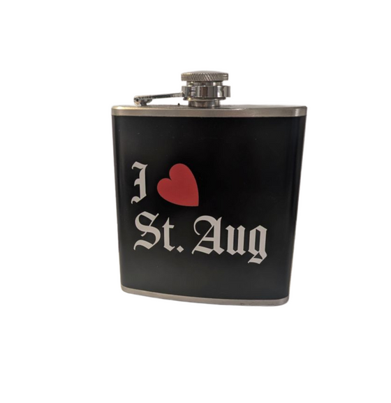 Stainless Steel Flask 6oz-I heart St. Aug