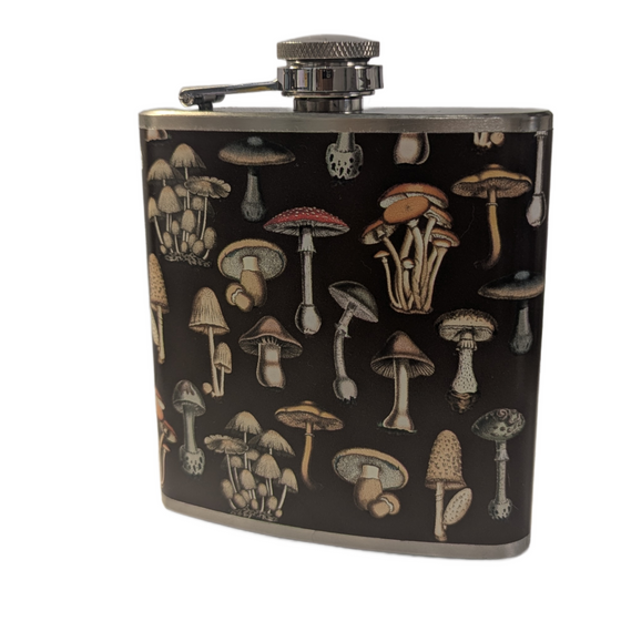 Stainless Steel Flask-A Study of Mushrooms
