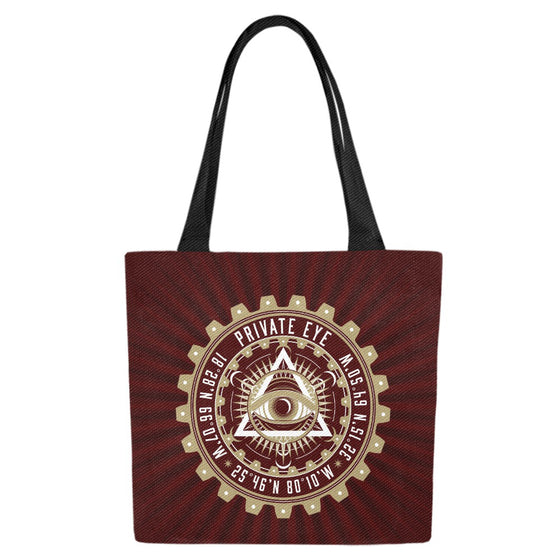 Private Eye Allover Print Tote Bag