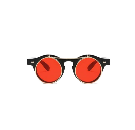Retro Red Flip Up Sunglasses