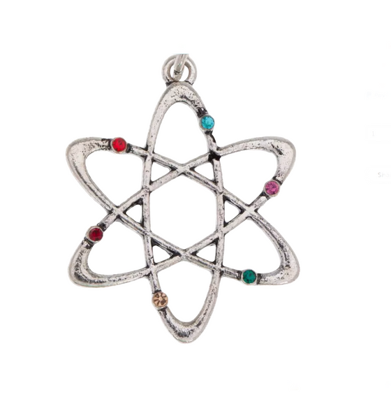 Rhinestone Atom Necklace