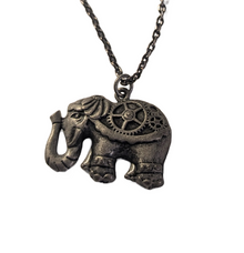  Elephant with Gears Necklace