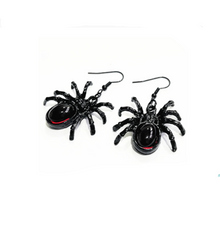  Black Widow Spider Dangle Earrings