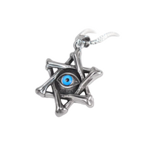  Blue Eye Hexagram Necklace