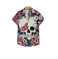  Butterfly Skull Button Up