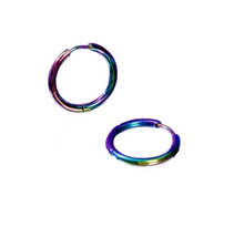  Holographic Rainbow Hoop Earrings