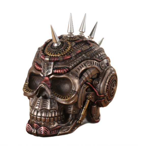 Chrome Spike Draugr Skull Trinket Box