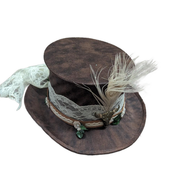 Ivory Lace Band Hat