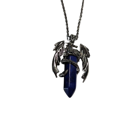 Lapis Lazuli Dragon Amulet Necklace