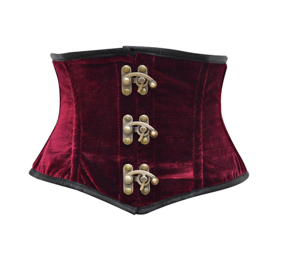 Maroon Velvet Waist Cincher