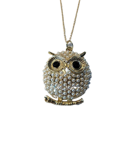 Pearl Owl Necklace