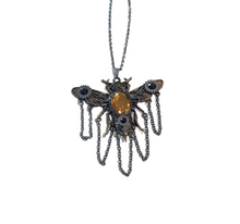  Amber Steampunk Insect Necklace