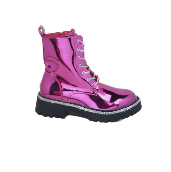 Metallic Pink Cyberpunk Boots