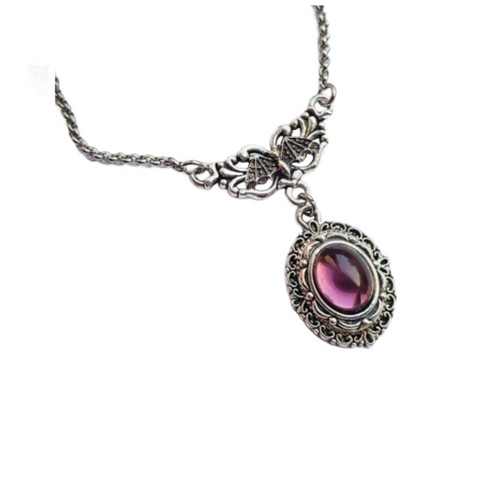 Purple Filigree Necklace