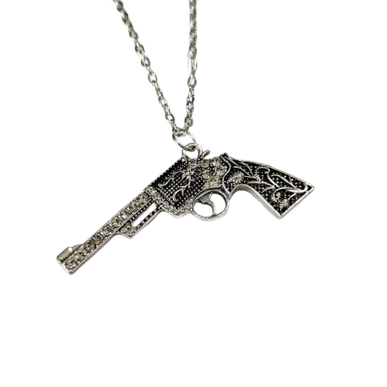 Rhinestone Revolver Necklace