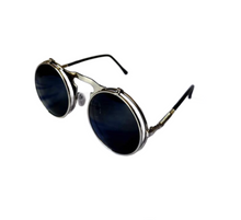  Retro Silver Flip Up Sunglasses