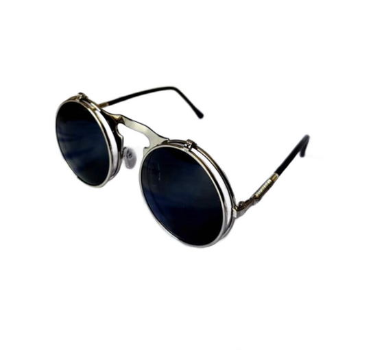 Retro Silver Flip Up Sunglasses