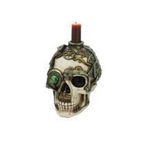  Steampunk Skull Box Candle Holder