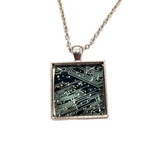 Square Glass Circuit Board Necklace