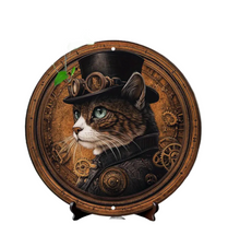  Metal Sign Steampunk Cat