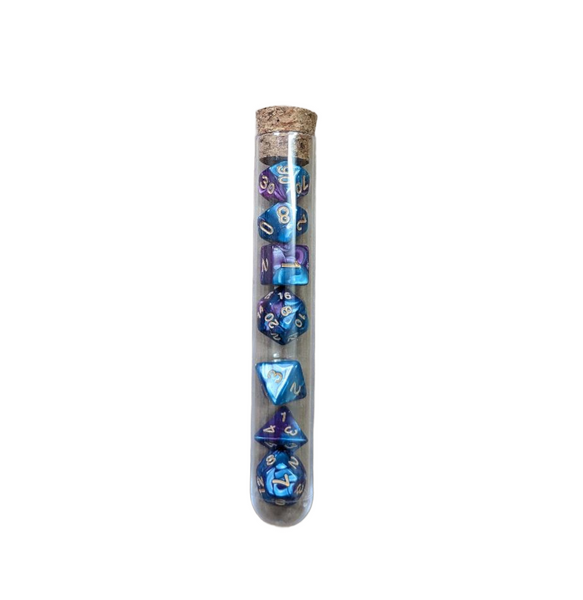 Test Tube Dice Purple and Teal – Aunt Matilda's Steampunk Trunk