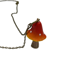  Red Polka Dot Mushroom Necklace