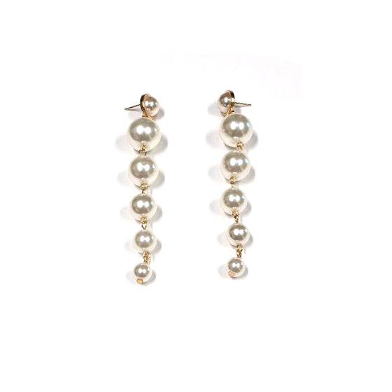 5 Pearl Dangle Earrings