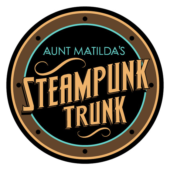 Aunt Matilda's Steampunk Trunk Button 1.25"