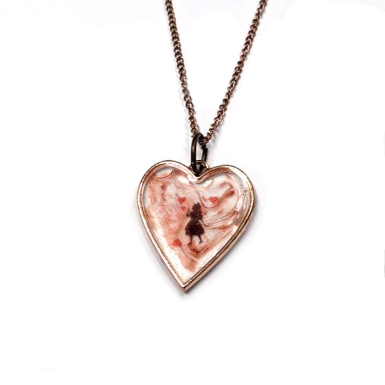 Alice Heart Resin Necklace