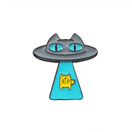Alien Cat Tack Pin
